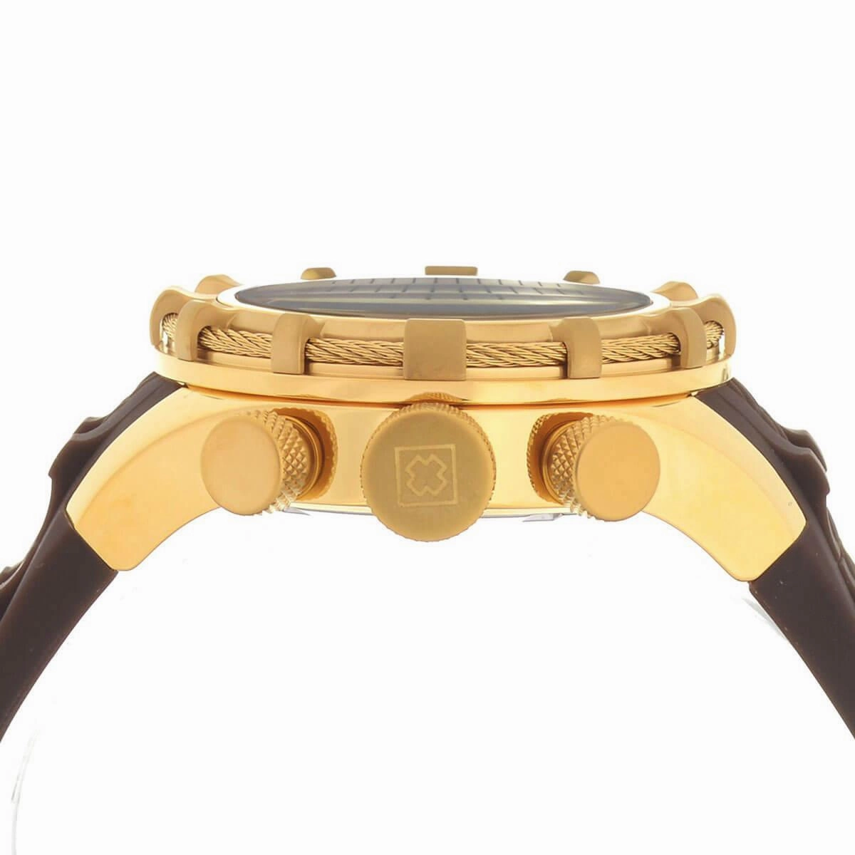 Invicta Women's Chronograph Watch - Bolt Gold Tone Dial Brown Strap | 30493