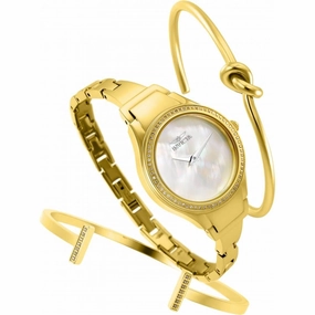 Invicta Women's Diamond Watch - Angel Diamond MOP Dial Yellow Gold Bracelet | 28505
