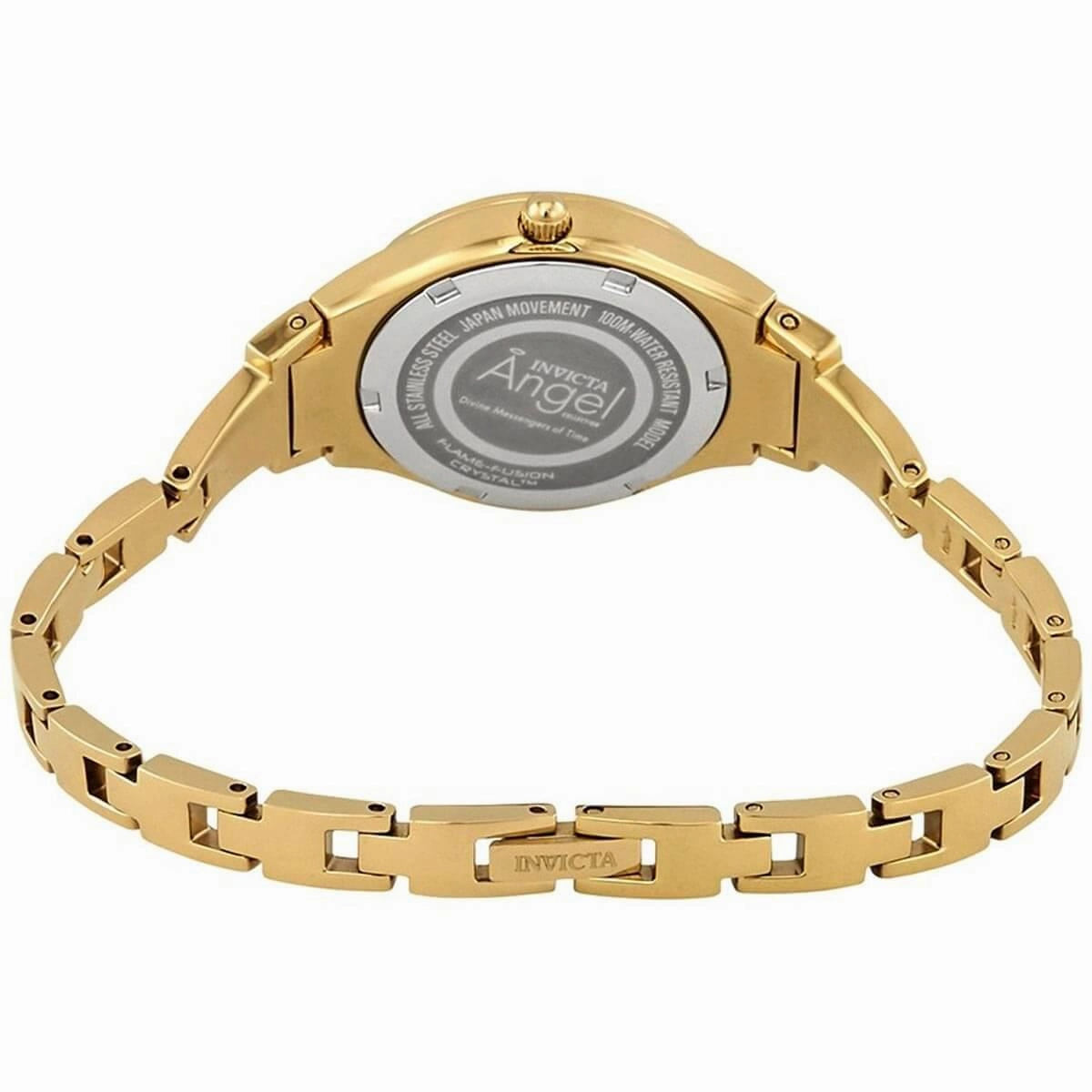 Invicta Women's Diamond Watch - Angel Diamond MOP Dial Yellow Gold Bracelet | 28505