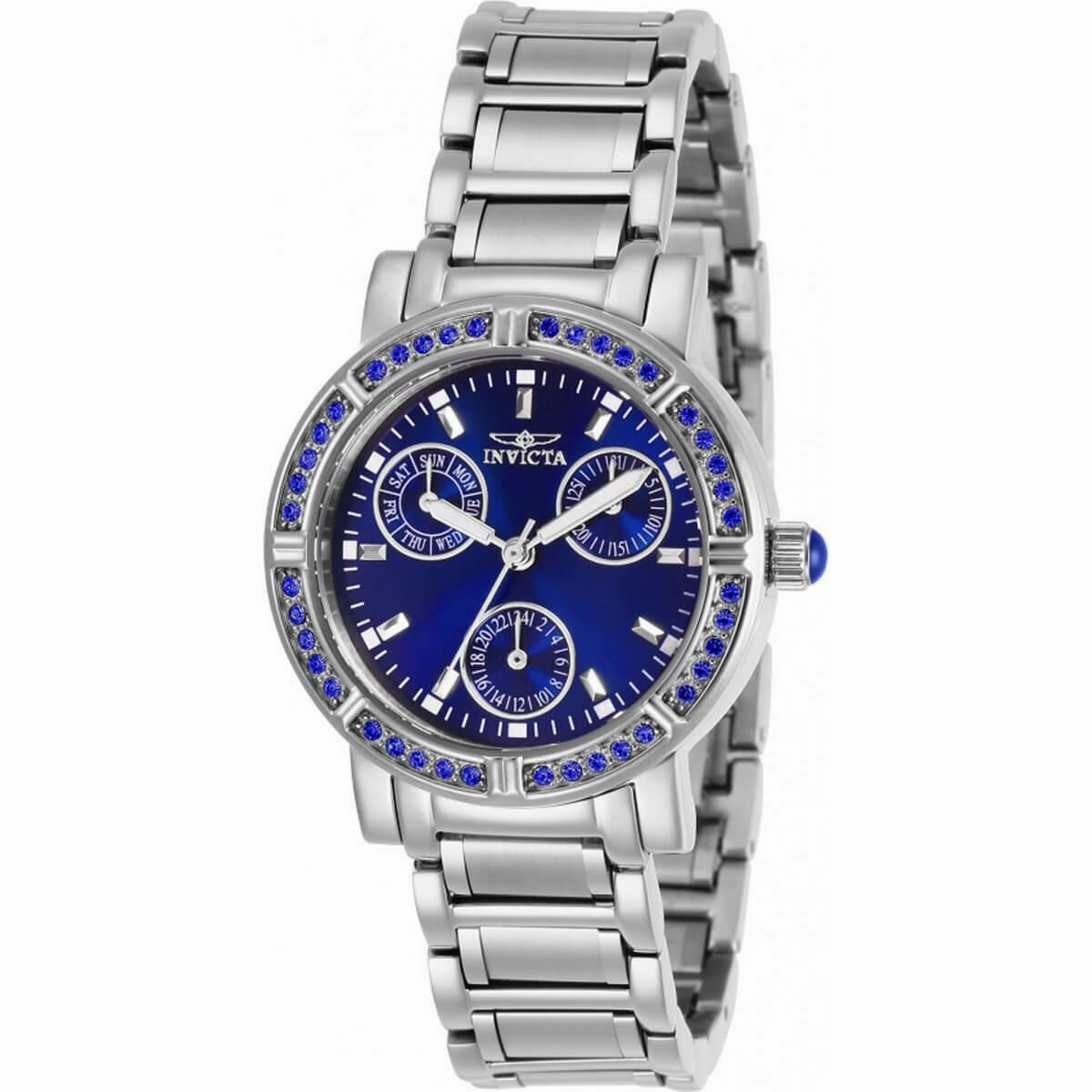 Invicta Women's Quartz Watch - Angel Blue Dial Stainless Steel Bracelet | 29114