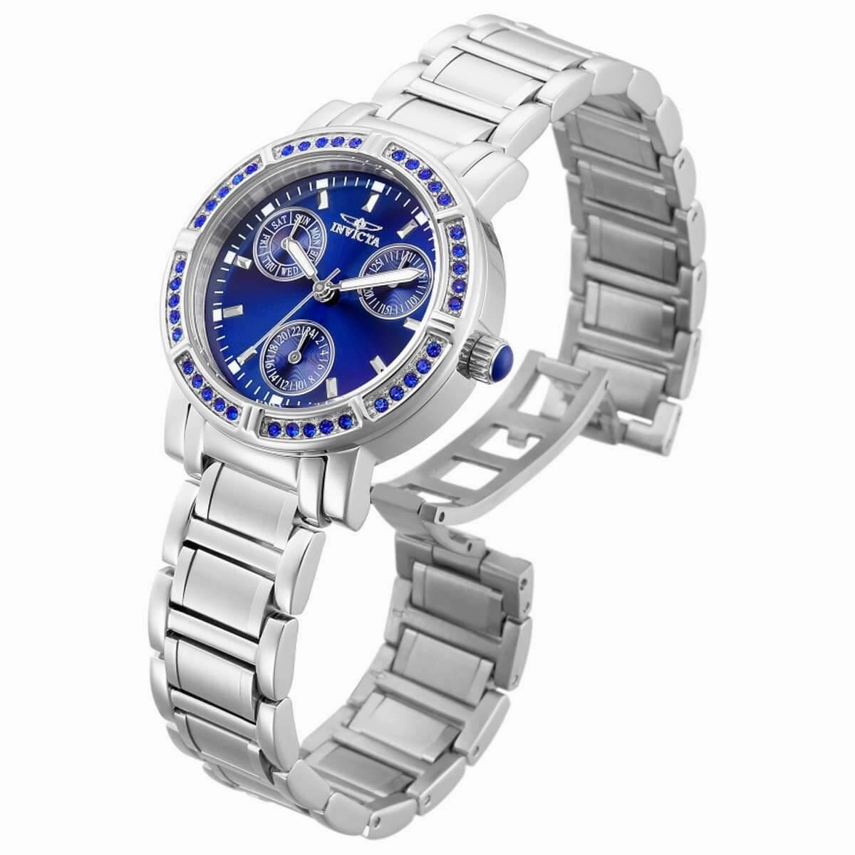 Invicta Women's Quartz Watch - Angel Blue Dial Stainless Steel Bracelet | 29114