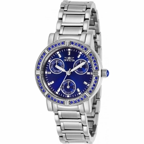 Invicta Women's Quartz Watch - Angel Blue Dial Stainless Steel Bracelet | 29114