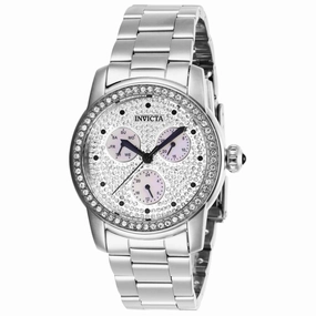 Invicta Women's Quartz Watch - Angel Day-Date Stainless Steel Bracelet Crystal | 28466