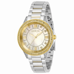 Invicta Women's Quartz Watch - Angel Mother of Pearl Dial Two Tone Bracelet | 30931