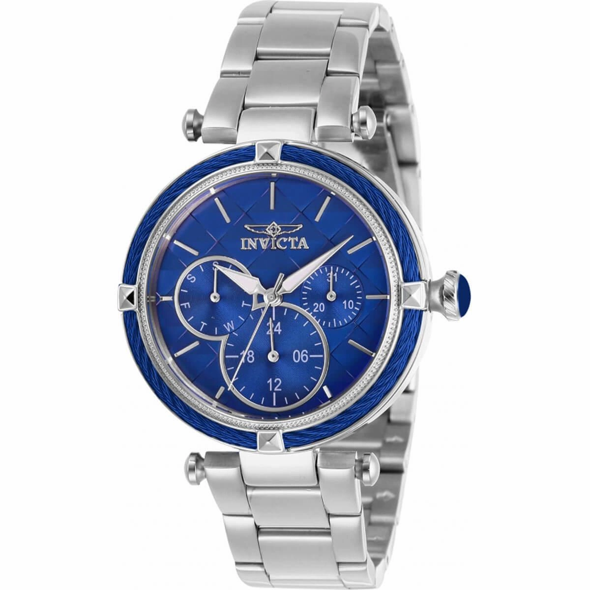 Invicta Women's Quartz Watch - Bolt Blue Dial Silver Tone Bracelet | 28956