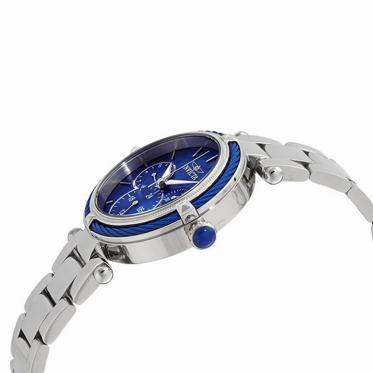 Invicta Women's Quartz Watch - Bolt Blue Dial Silver Tone Bracelet | 28956