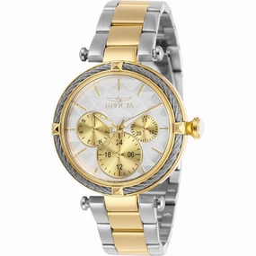 Invicta Women's Quartz Watch - Bolt White and Gold Tone Dial Two Tone Bracelet | 28960