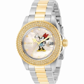 Invicta Women's Quartz Watch - Disney Minnie Mouse MOP Dial Two Tone Bracelet | 32486