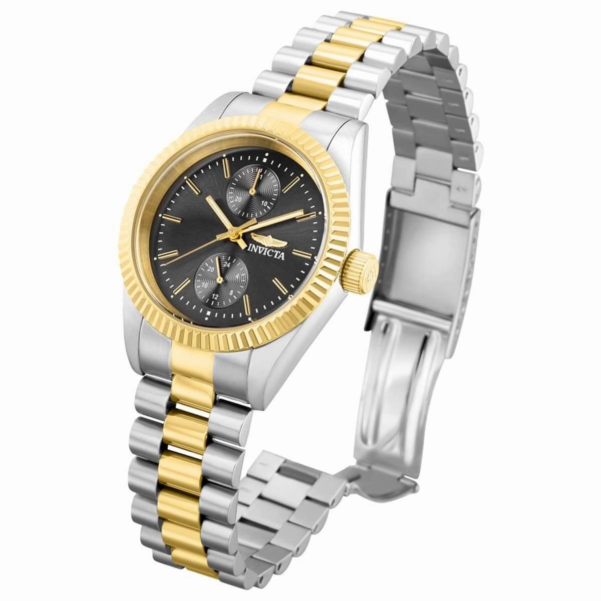 Invicta Women's Quartz Watch - Specialty Charcoal Dial Two Tone Bracelet | 29439