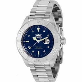 Invicta Women's Swiss Quartz Watch - Pro Diver Blue Dial Silver Bracelet | 37016