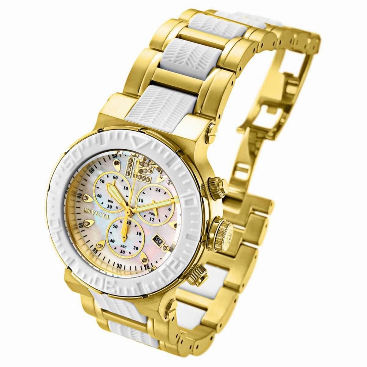 Invicta Women's Watch - Ocean Reef Two Tone White and Yellow Gold Bracelet | 29667