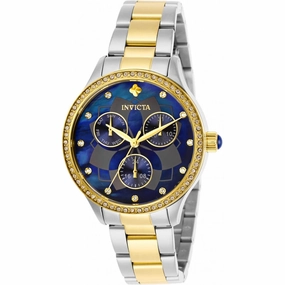 Invicta Women's Watch - Wildflower Blue Oyster Dial Two Tone Bracelet | 29101