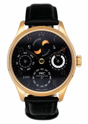 IWC Portuguese IW502103 Perpetual Calendar Black Dial Mens Watch