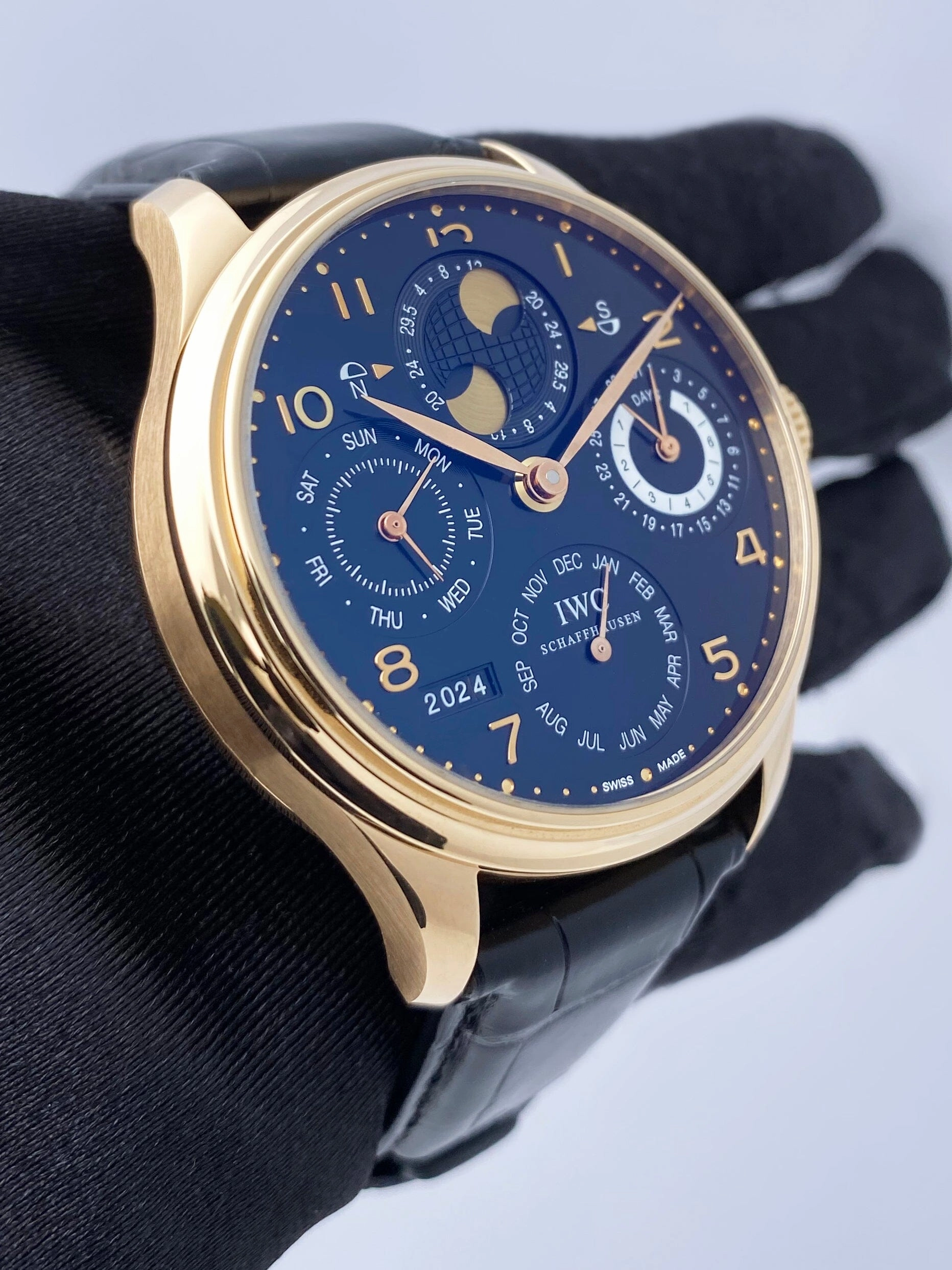 IWC Portuguese IW502119 Perpetual Calendar Black Dial Mens Watch