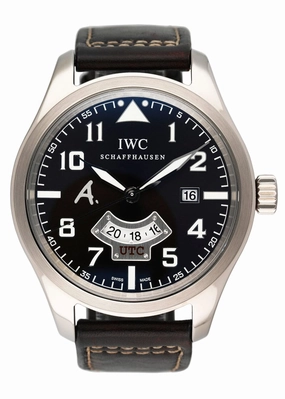 IWC Saint Exupery UTC Pilots IW326102 18k WG Brown Dial Mens Watch Box Papers