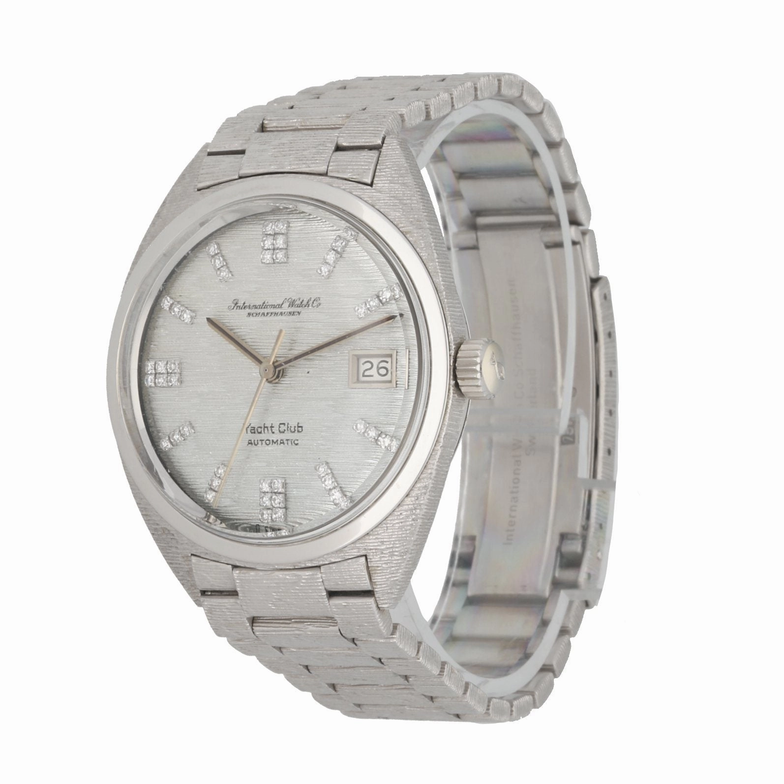 IWC Yacht Club 18K White Gold Diamond Dial Watch