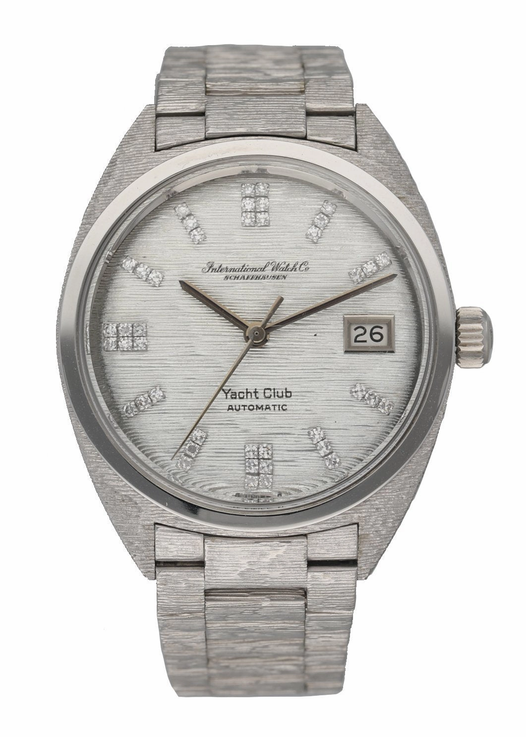 IWC Yacht Club 18K White Gold Diamond Dial Watch