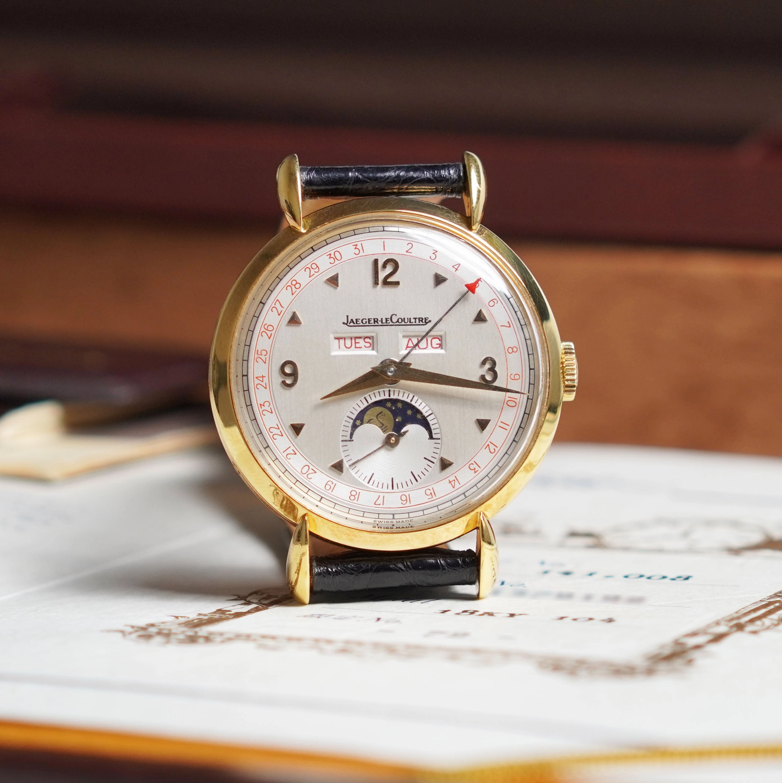 Jaeger-LeCoultre Triple Calendar Moonphase, 150th Anniversary Limited Edition, Yellow Gold