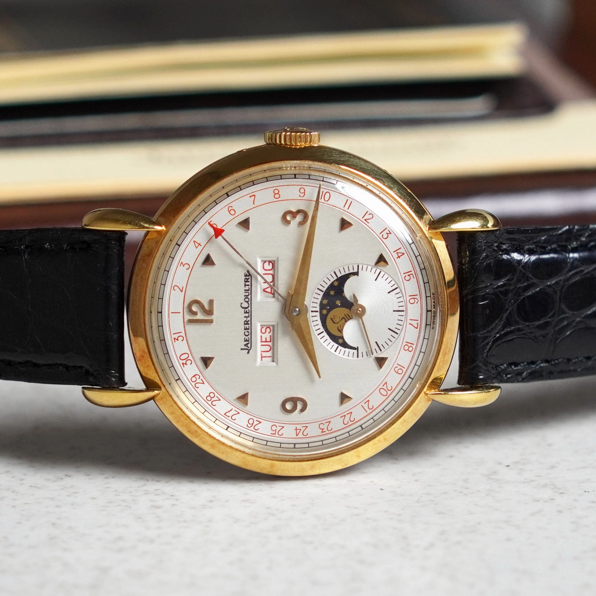 Jaeger-LeCoultre Triple Calendar Moonphase, 150th Anniversary Limited Edition, Yellow Gold