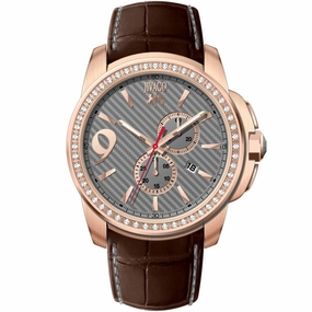 Jivago Men's Watch - Gliese Swiss Quartz Chronograph Grey Dial Brown Strap | JV1532