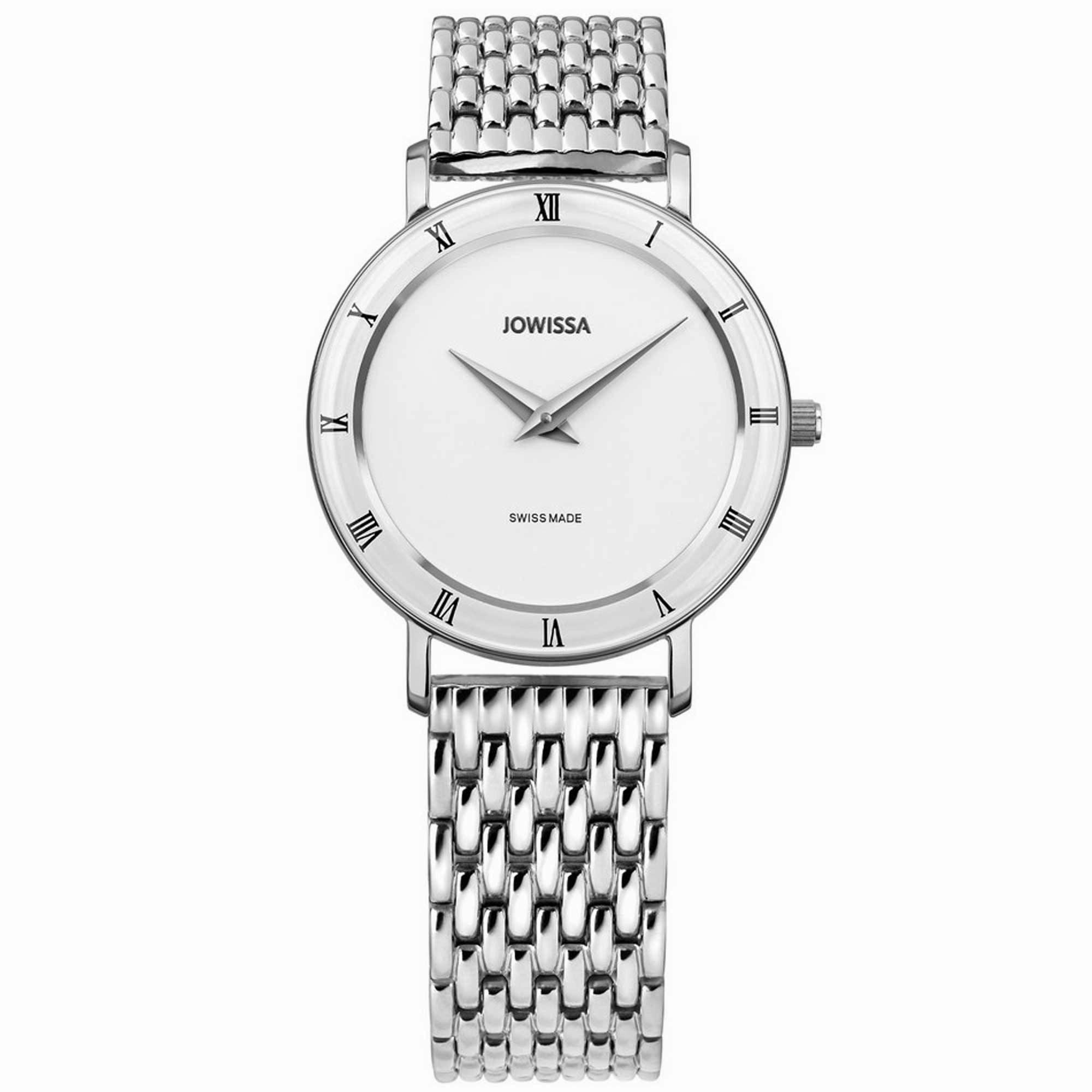 Jowissa Women's Watch - Roma White Dial Silver Stainless Steel Bracelet | J2.289.M
