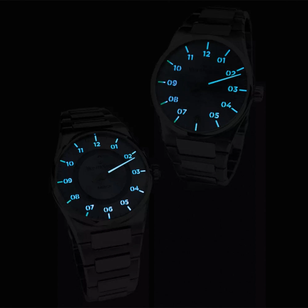 Kaenos Open Date 40mm - Ice Blue on Bracelet
