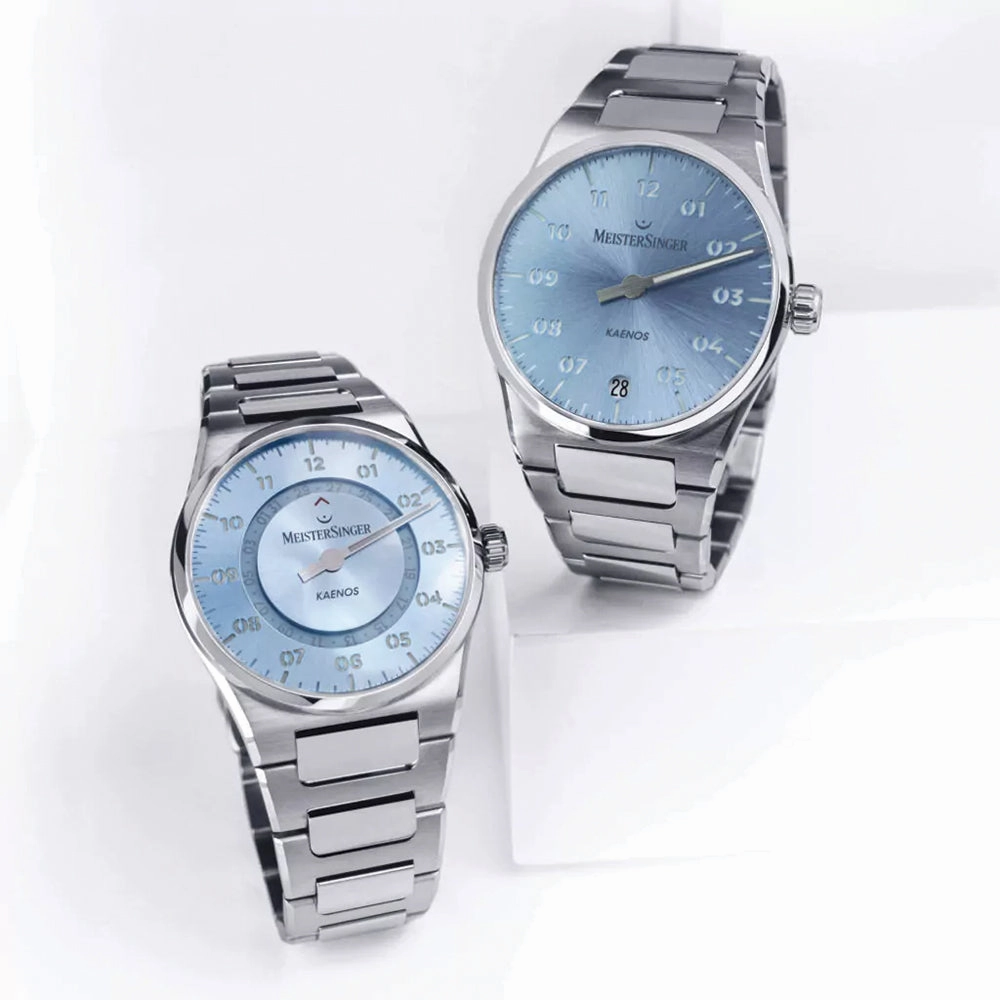 Kaenos Open Date 40mm - Ice Blue on Bracelet
