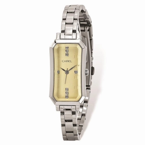 Ladies Chisel Stainless Steel Champagne Dial Watch