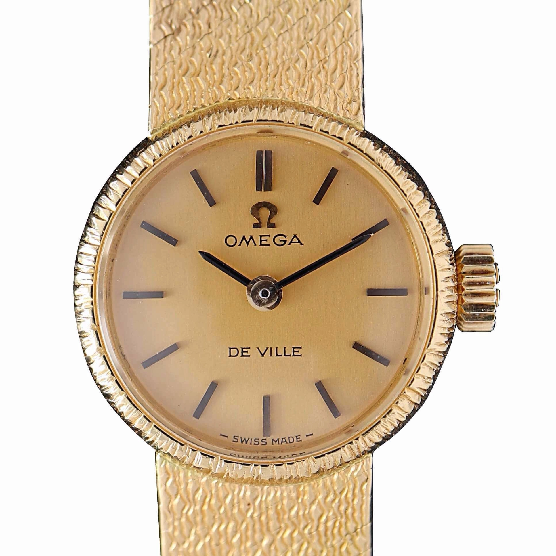 Ladies Omega De Ville 18kt Gold Vintage Watch