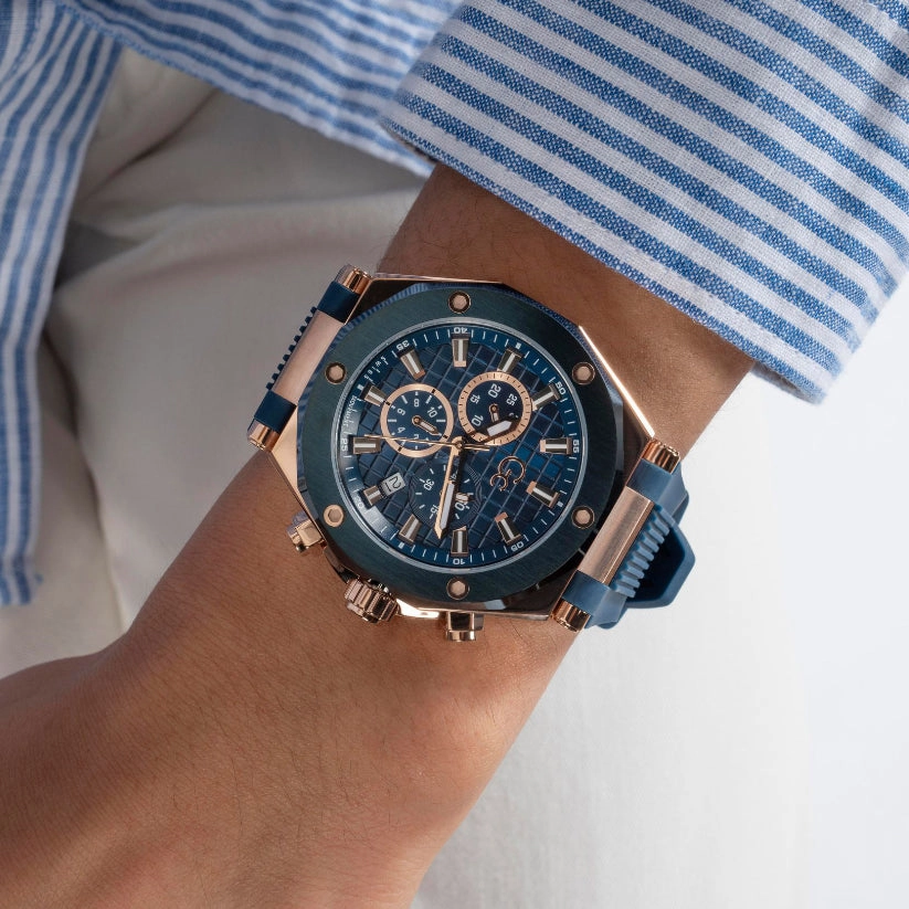 Legacy Men Quartz Blue Dial Chronograph Silicone Watch Z18006G7MF