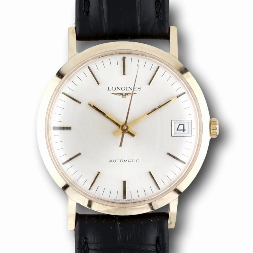 Longines Automatic 9k Gold Dress Watch, Circa 1974