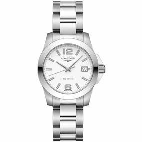 Longines Women's Watch - Conquest Quartz Silver Stainless Steel Bracelet | L33774166