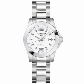 Longines Women's Watch - Conquest White Dial Stainless Steel Bracelet | L33764166