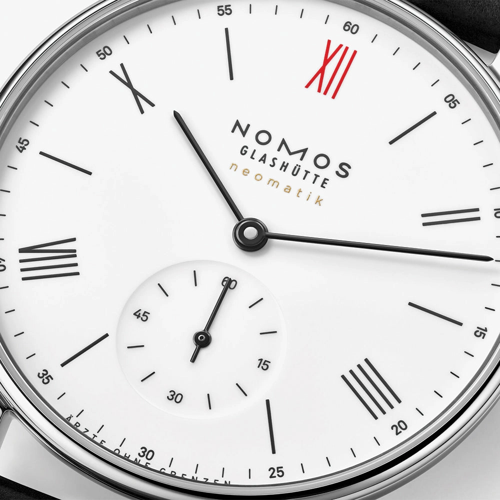 Ludwig Neomatik fr rzte Ohne Grenzen 36.4mm - White on Leather Strap