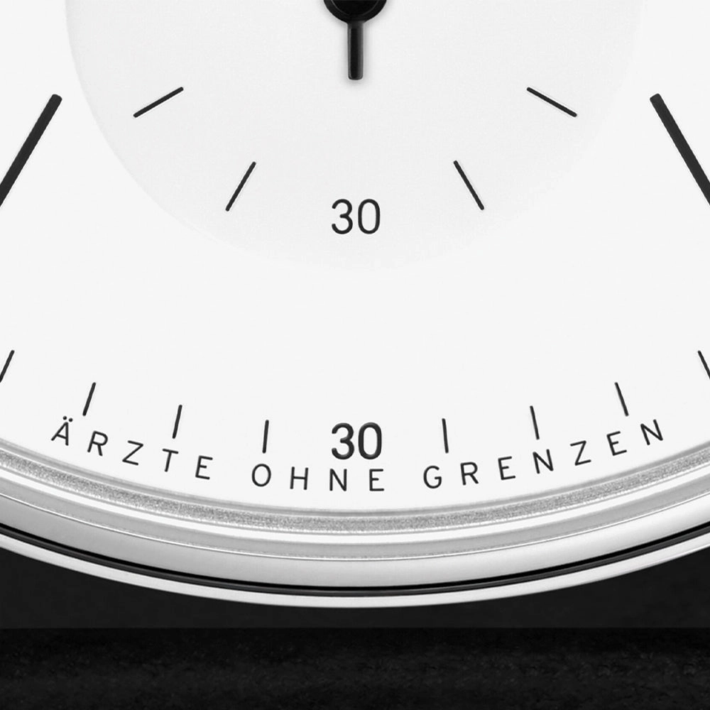 Ludwig Neomatik fr rzte Ohne Grenzen 36.4mm - White on Leather Strap