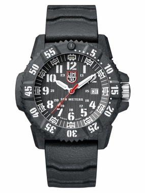 Luminox MASTER CARBON SEAL 3801 Series Mens Black Rubber Watch XS.3801.L
