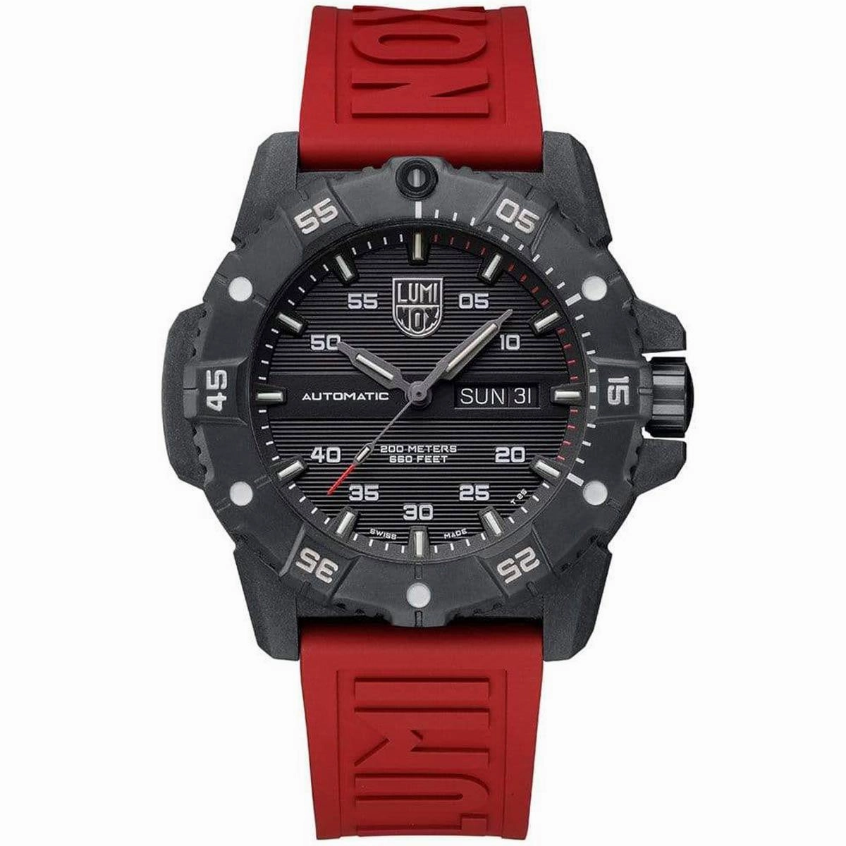 Luminox Men's Automatic Watch - Master Carbon Seal Black Dial Rubber Strap Dive | 3875