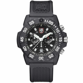 Luminox Men's Chronograph Watch - Navy Seal Black Dial Rubber Strap | 3581
