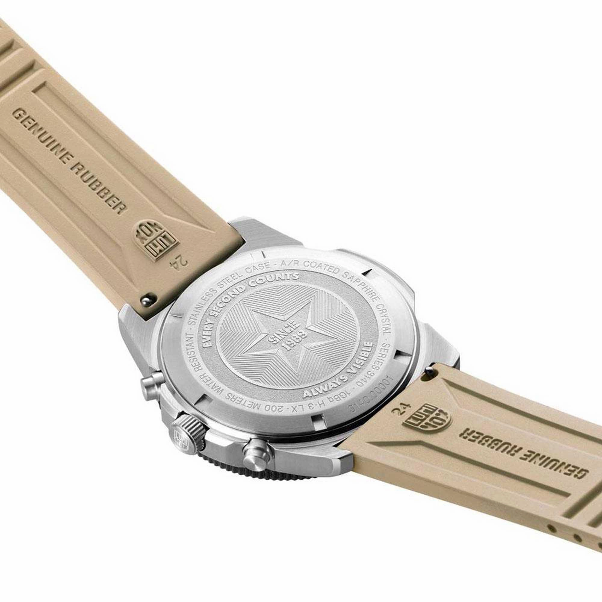 Luminox Men's Chronograph Watch - Pacific Diver Black and Sand Dial Strap | XS.3150
