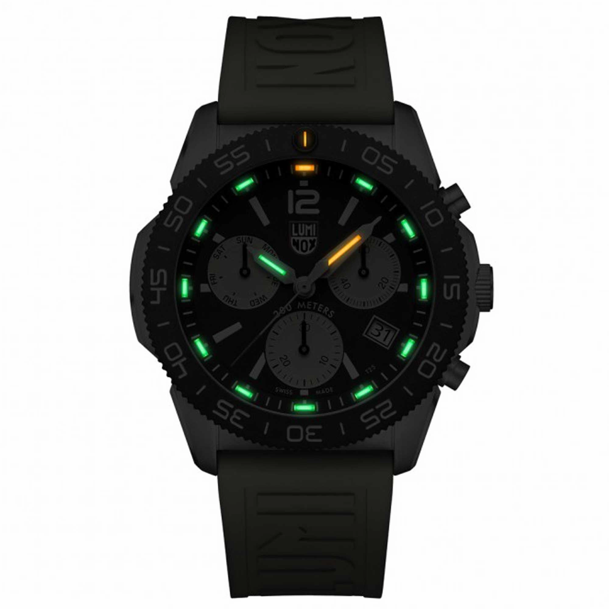 Luminox Men's Chronograph Watch - Pacific Diver Black and Sand Dial Strap | XS.3150