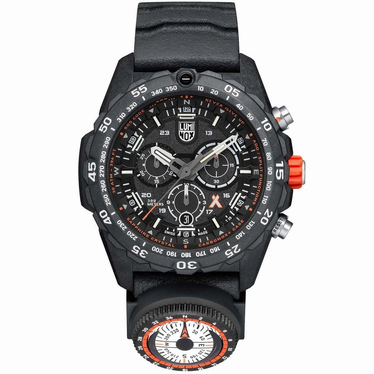 Luminox Men's Chronograph Watch Bear Grylls Quartz Black Rubber | XB.3741