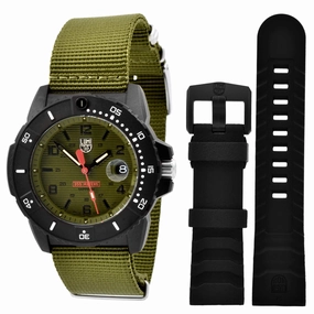 Luminox Men's Quartz Watch - Navy Seal 3600 Series Green Dial Strap Dive | 3617.SET