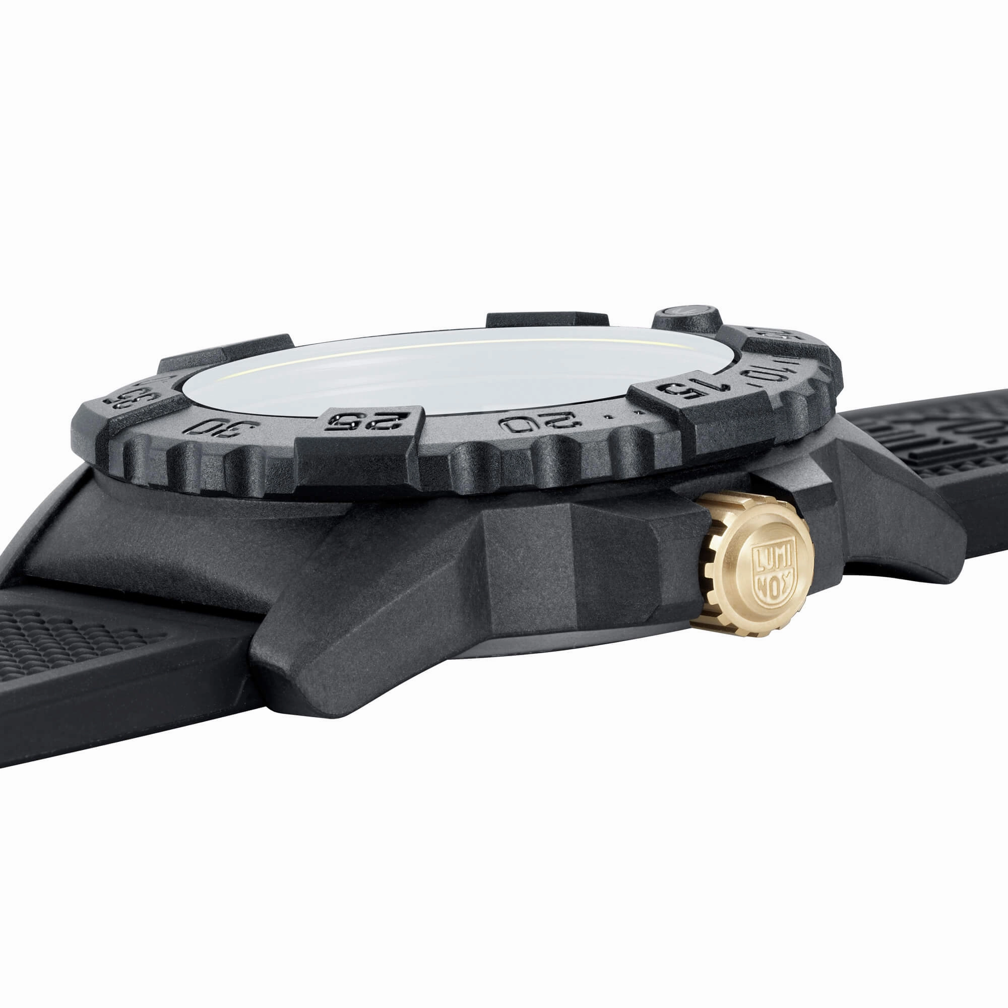 Luminox Men's Quartz Watch - Navy Seal Black Dial Rubber Strap | 3508.Gold