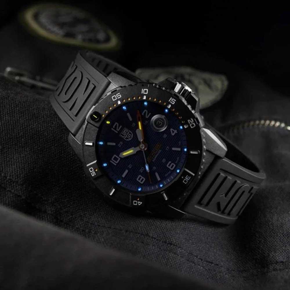 Luminox Men's Quartz Watch - Navy SEAL Foundation Black Rubber Strap | XS.3602.NSF