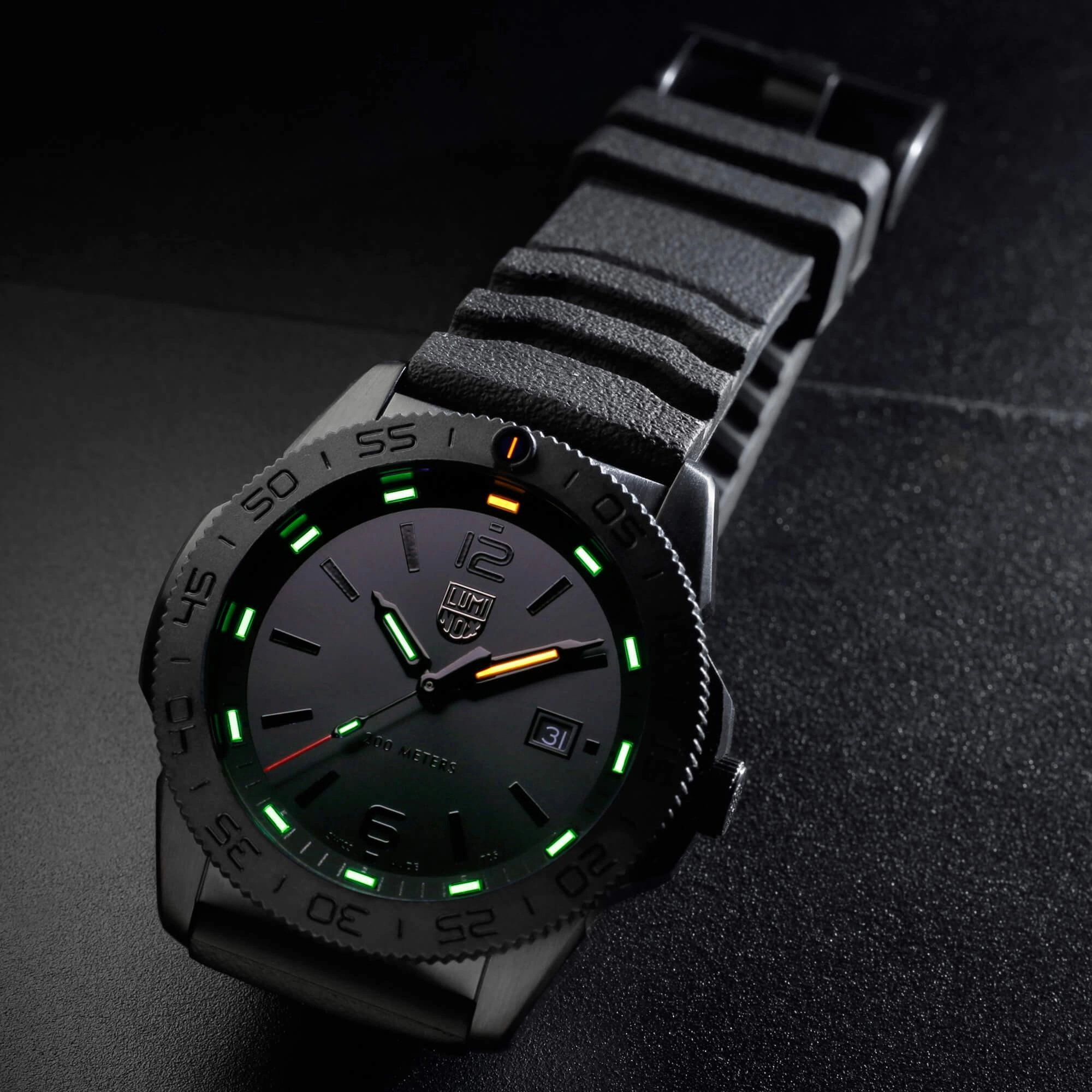 Luminox Men's Quartz Watch - Pacific Diver Rotating Bezel Black Strap | 3121.BO