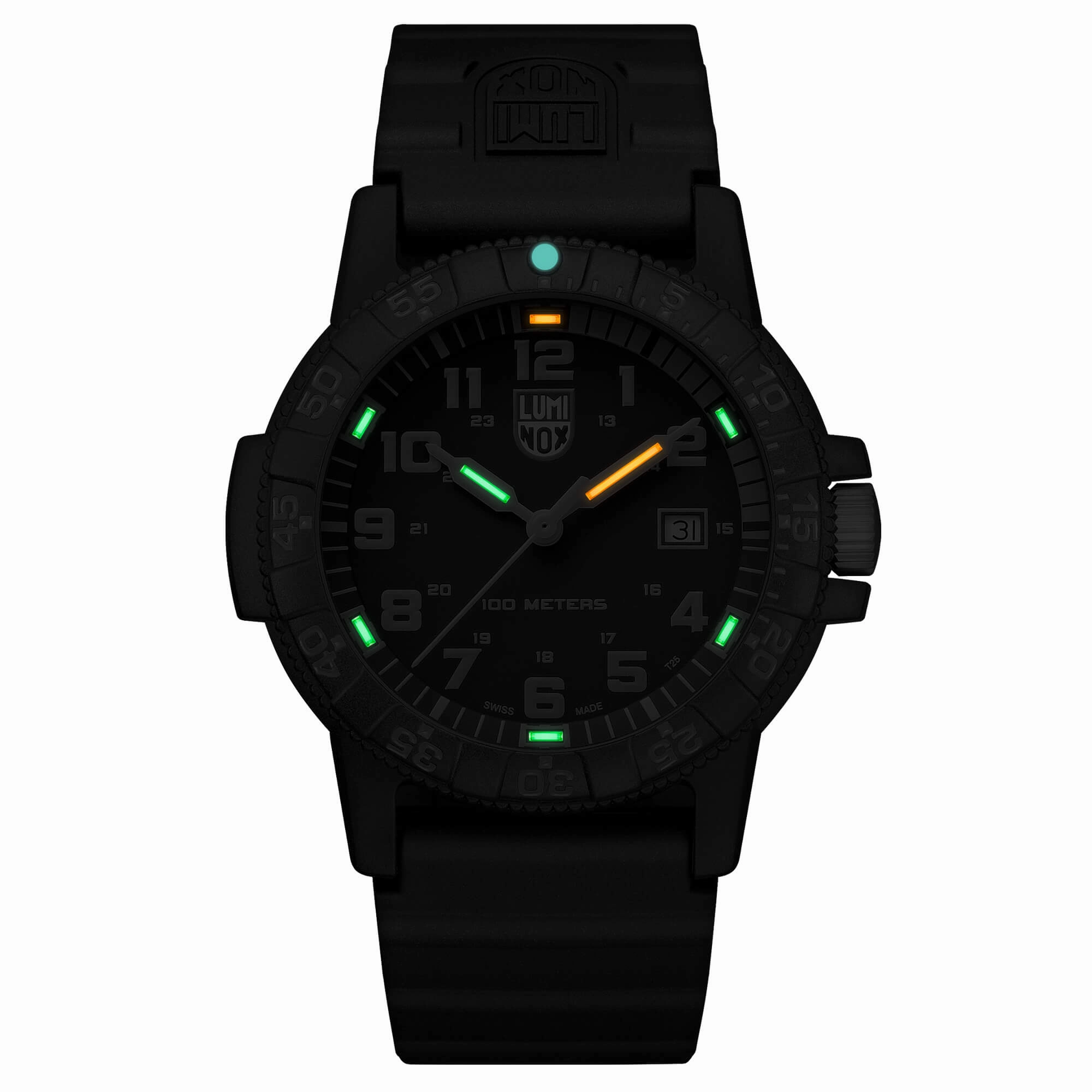 Luminox Men's Quartz Watch - Sea Turtle Giant 0320 Series Black Dial Strap | 0329