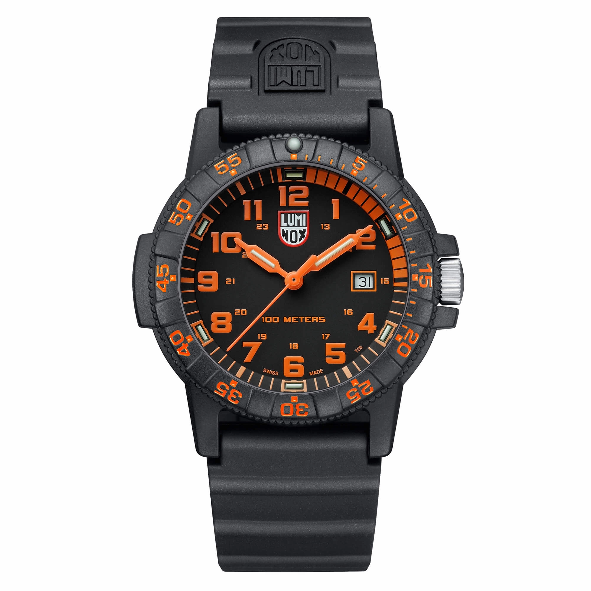 Luminox Men's Quartz Watch - Sea Turtle Giant 0320 Series Black Dial Strap | 0329