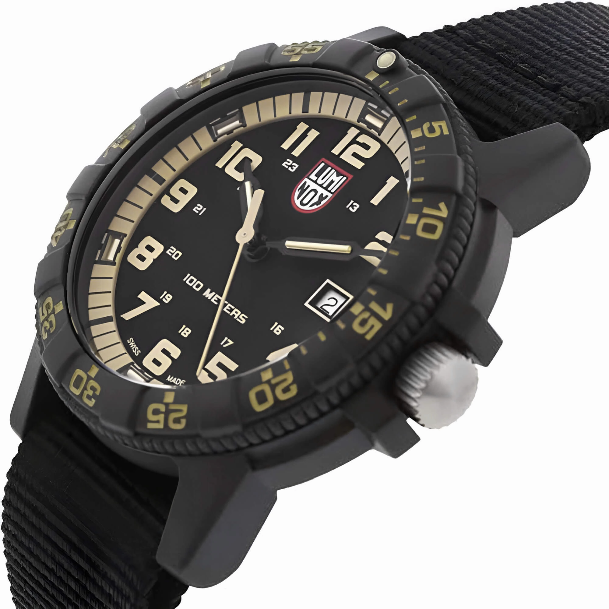 Luminox Men's Quartz Watch - Sea Turtle Giant 0320 Series Black Nylon Strap | 0333