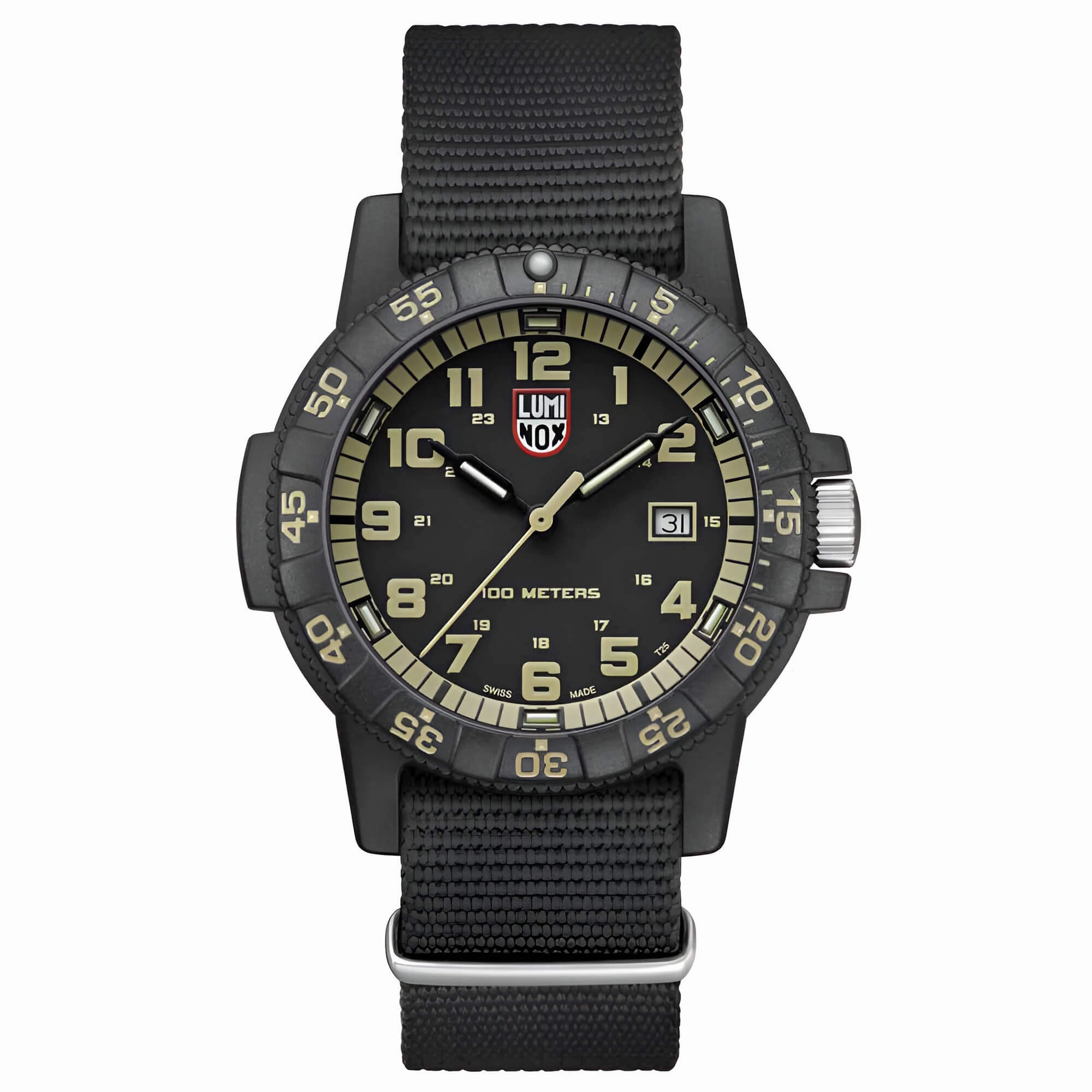 Luminox Men's Quartz Watch - Sea Turtle Giant 0320 Series Black Nylon Strap | 0333
