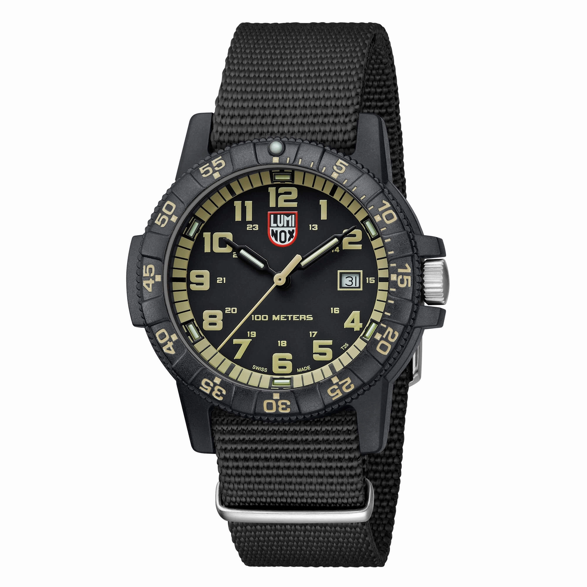 Luminox Men's Quartz Watch - Sea Turtle Giant 0320 Series Black Nylon Strap | 0333